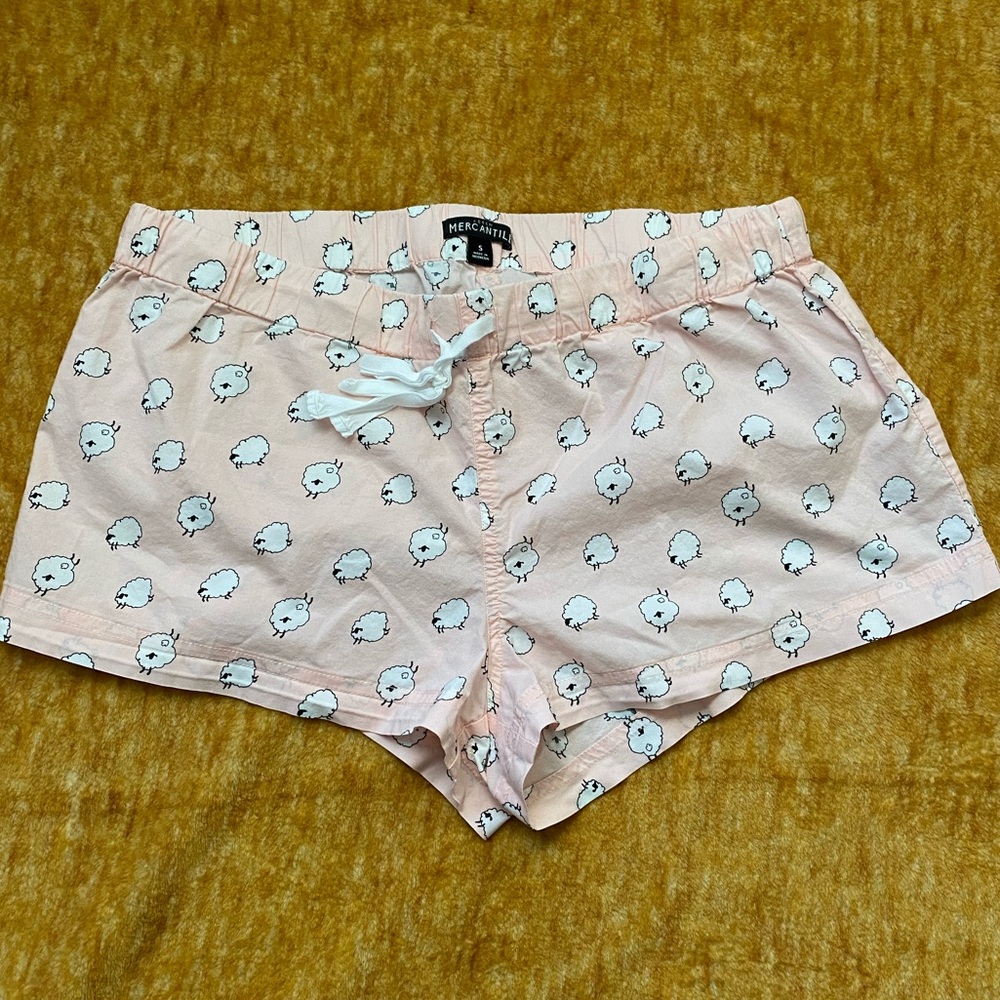 J. Crew Mercantile pajama shorts - pink with sheep print size small